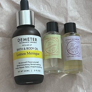 Body & Parfum Oil Bundle: Demeter Lemon Meringue & Outremer Violette & Bergamote